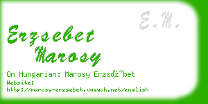 erzsebet marosy business card